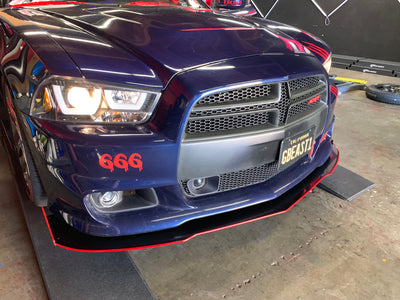 2011 - 2014 Dodge Charger SRT8: Rodless Design Splitter