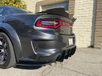 2020 - 2023 Dodge Charger Widebody: V2 Carbon Fiber Dual Slant-In Diffuser