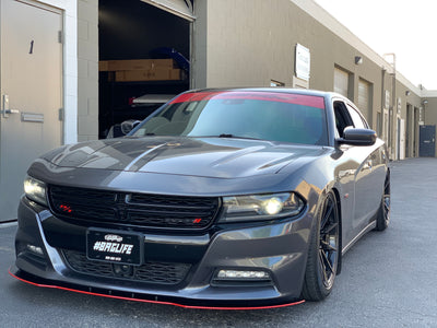 2015 - 2023 Dodge Charger SE SXT RT: Sharp Rodless Design Splitter