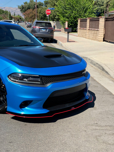 2015 - 2023 Dodge Charger GT, Scatpack, Hellcat: Sharp Rodless Design Splitter