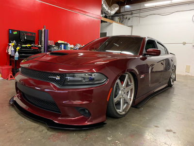 2015 - 2023 Dodge Charger GT, Scatpack, Hellcat: Sharp Rodless Design Splitter